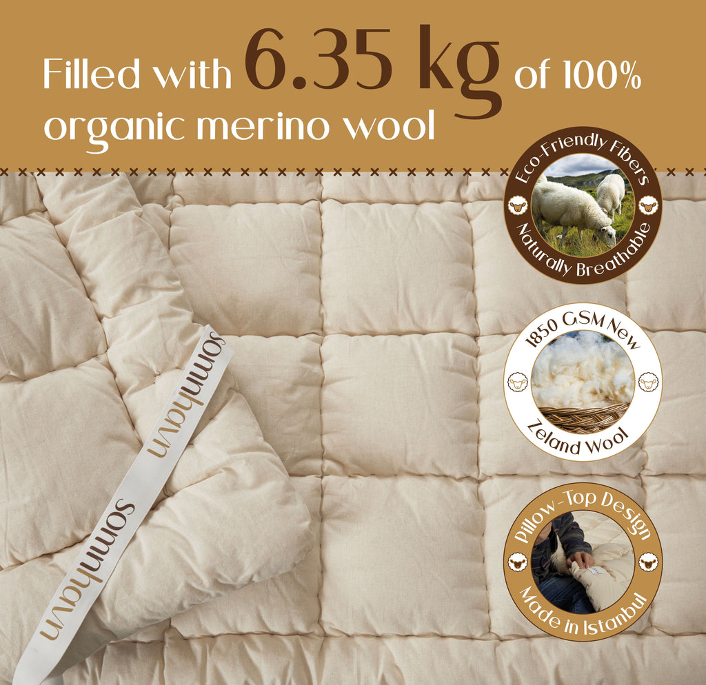 Merino Wool Mattress Topper